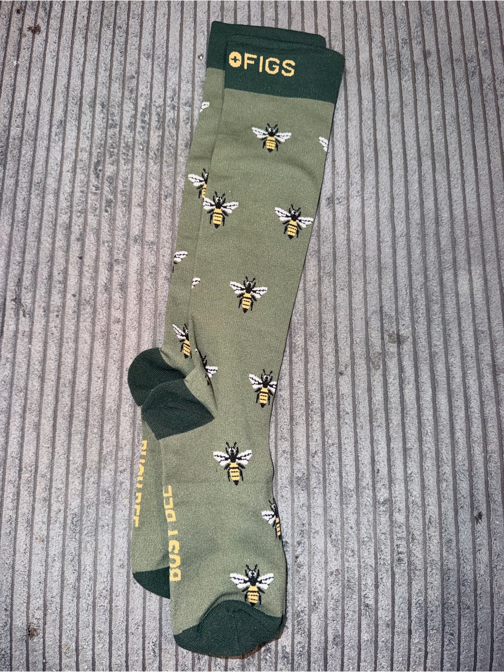 FIGS UNISEX Olive Bee Compression Socks